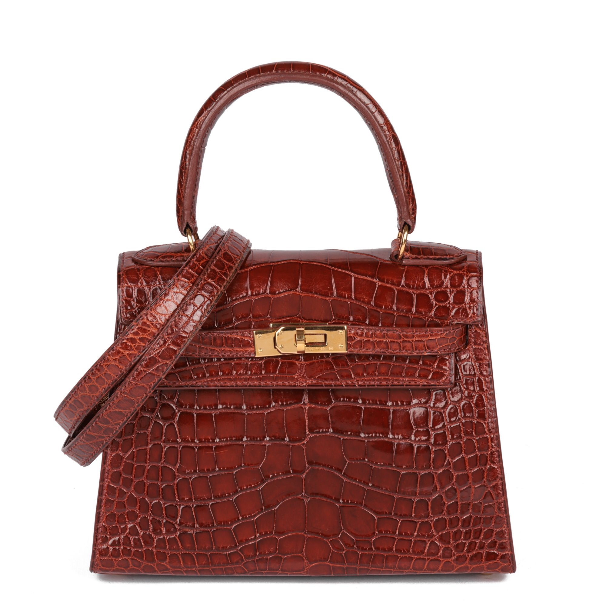 Miel Mississippiensis Alligator Leather 20cm Shoulder Bag