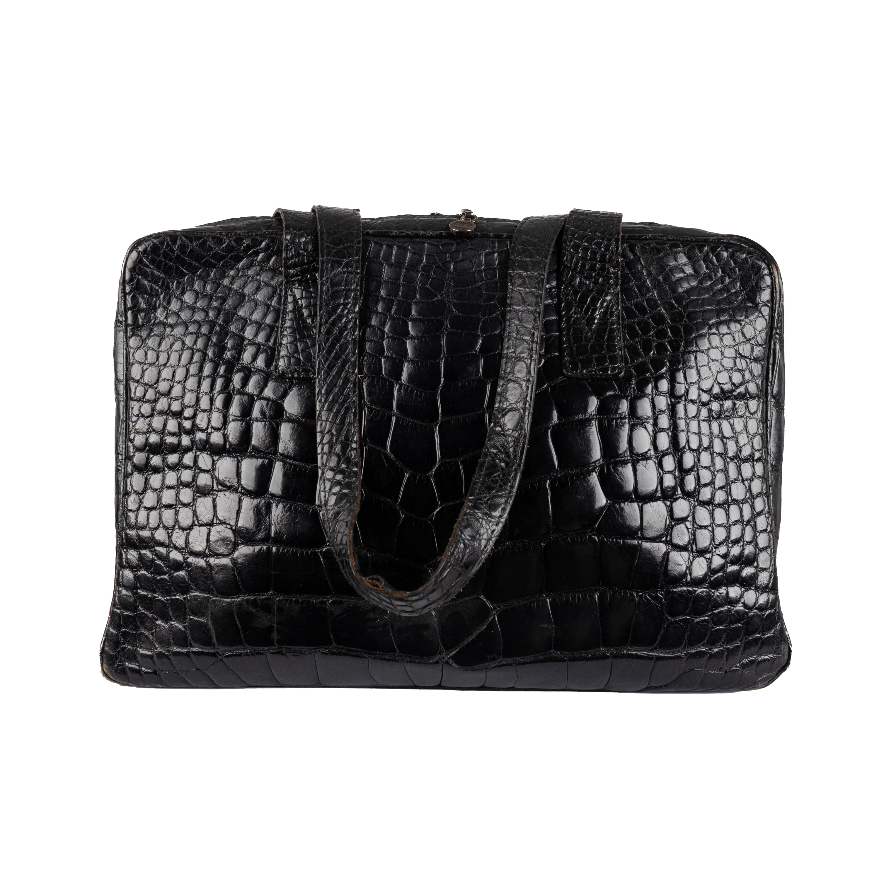 gff gff croc-embossed shoulder bag