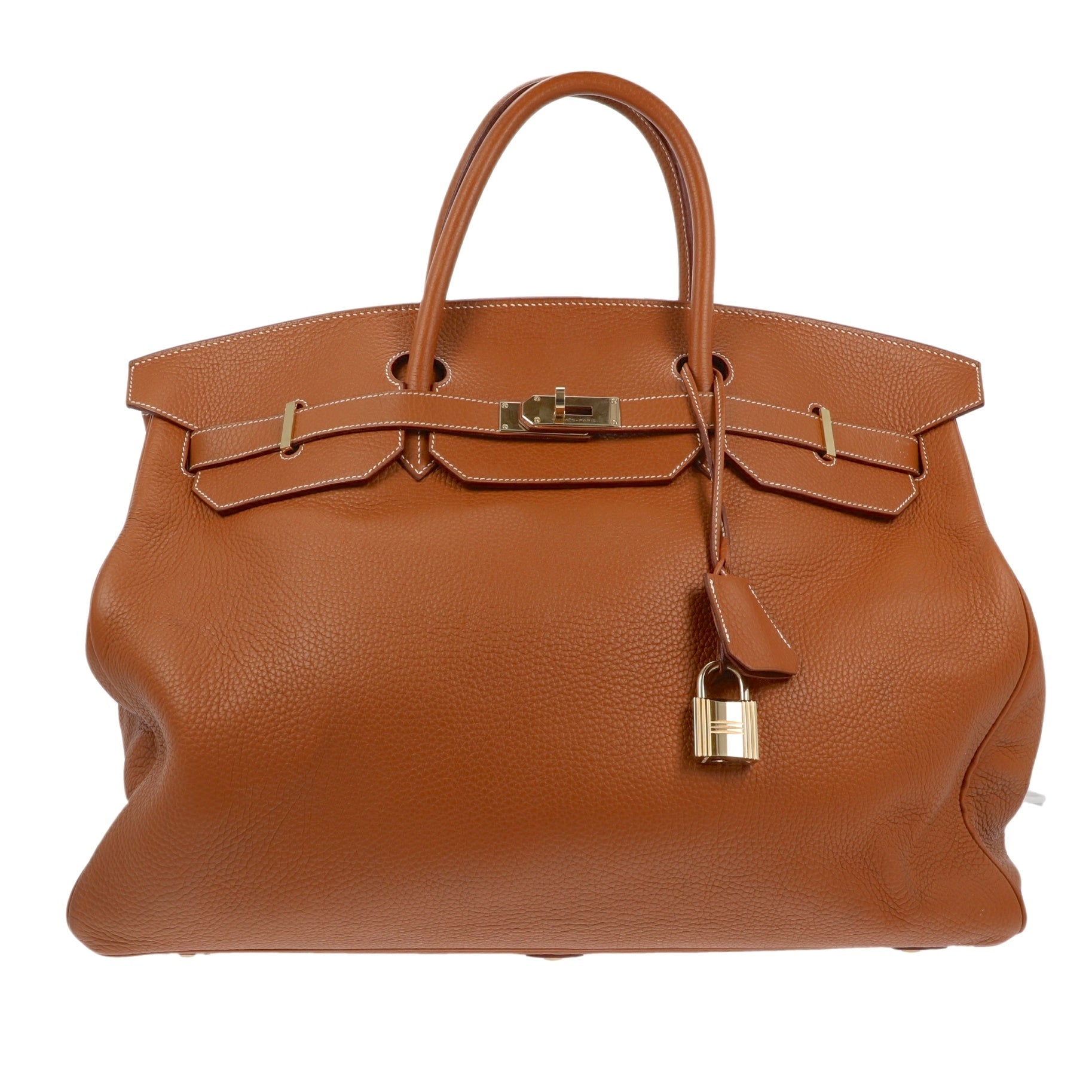 Birkin 50 Travel Bag In Brown Clemence Leather