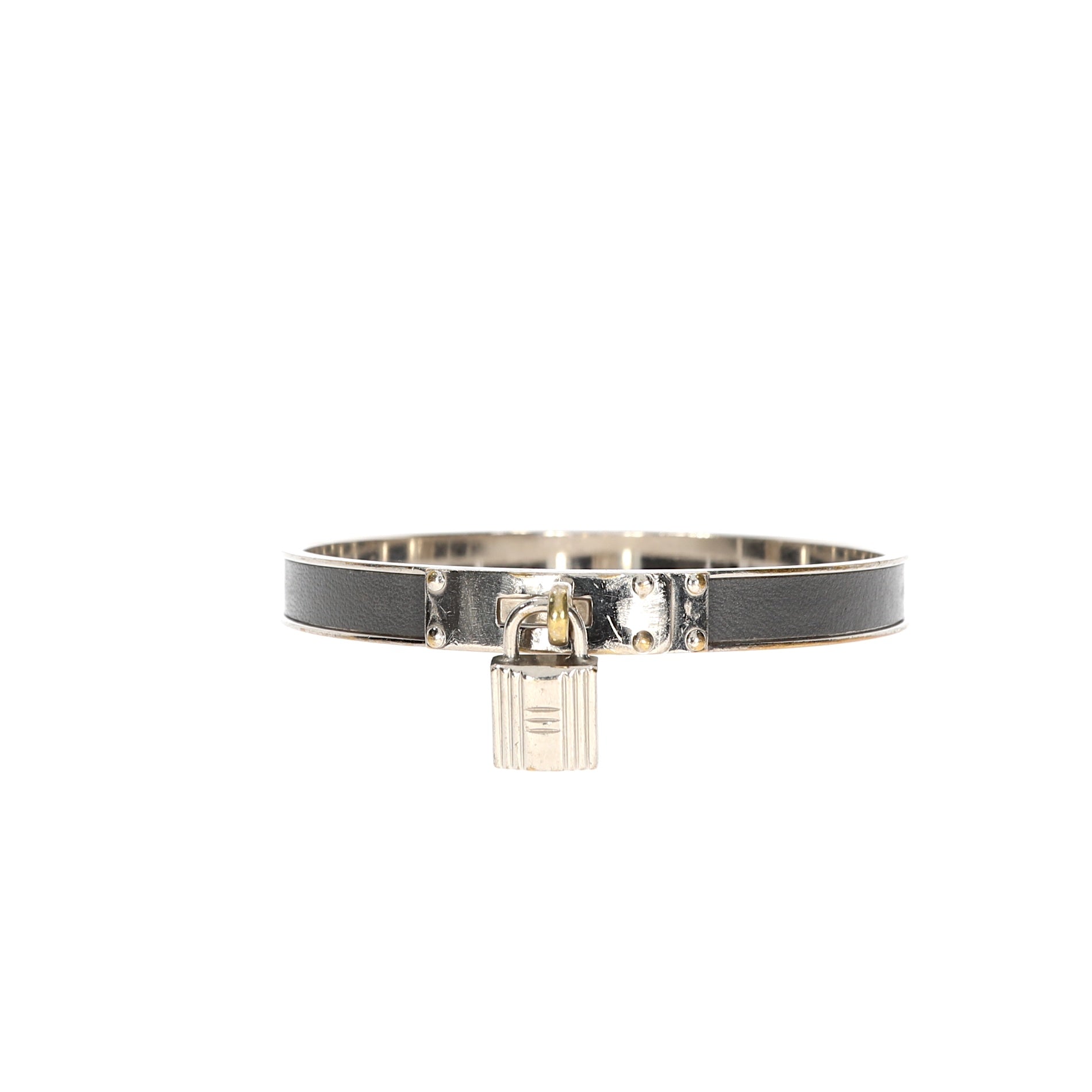 image of HERMES Enamel Bracelet in Silver Metal