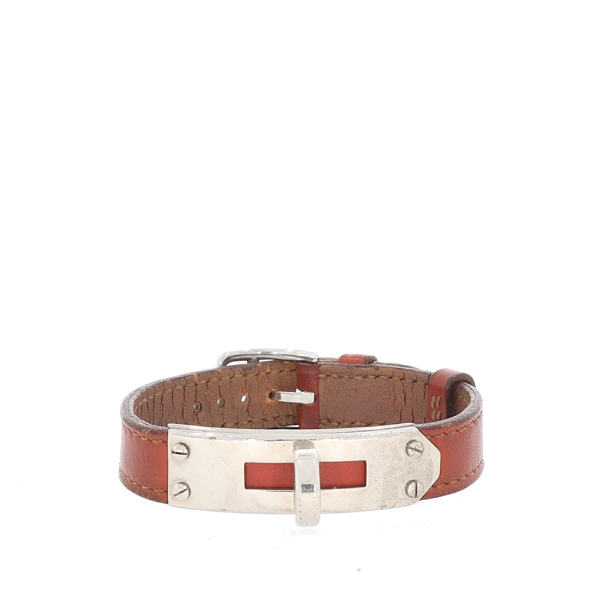 image of HERMES Kelly Bracelet in Brown Leather