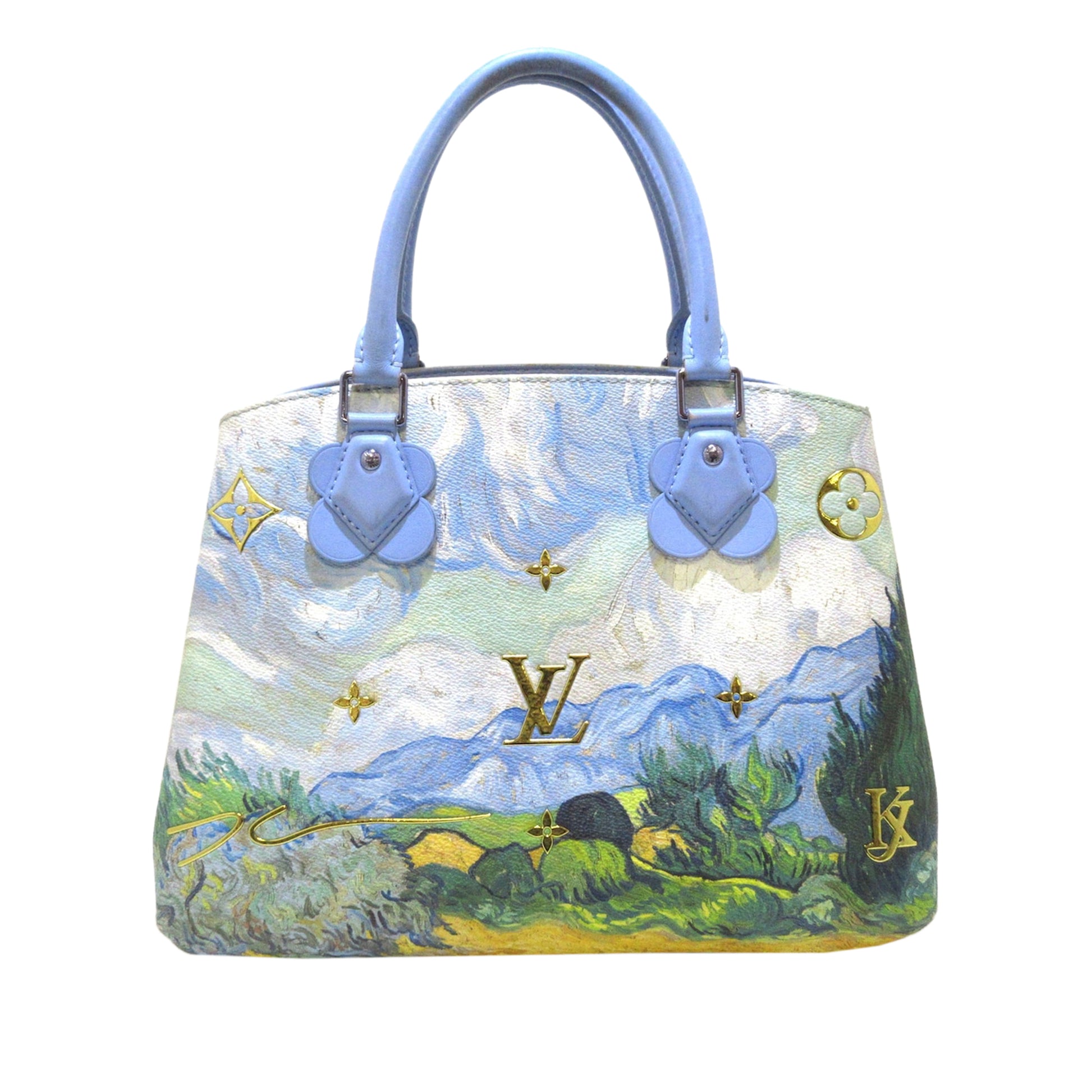 Louis Vuitton x Jeff Koons Neverfull Vincent Van Gogh Masters (Without Pouch)  MM Lavender Multicolor in Coated Canvas with Brass - GB