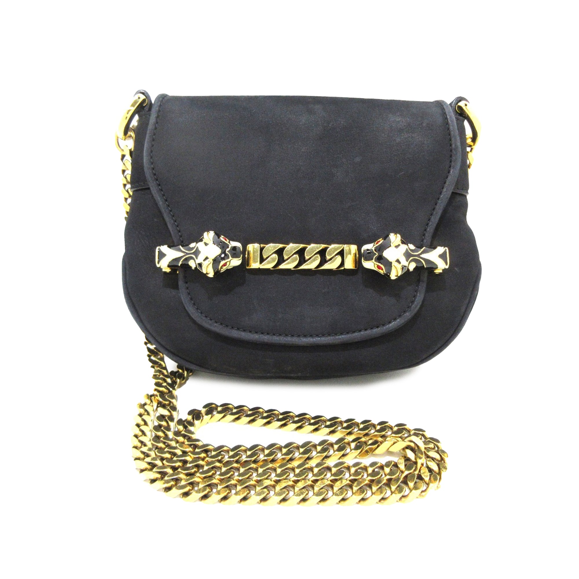 Suede Tigrette Chain Bag