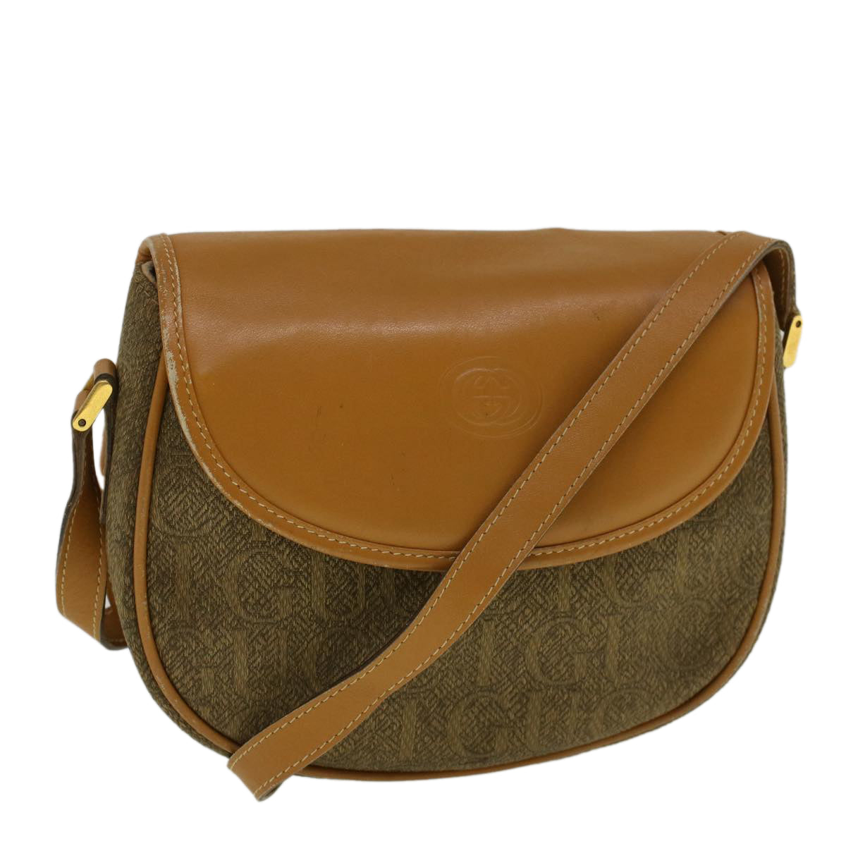 image of GUCCI Shoulder Bag Coated Canvas Brown 007 58 0074 Auth am5132