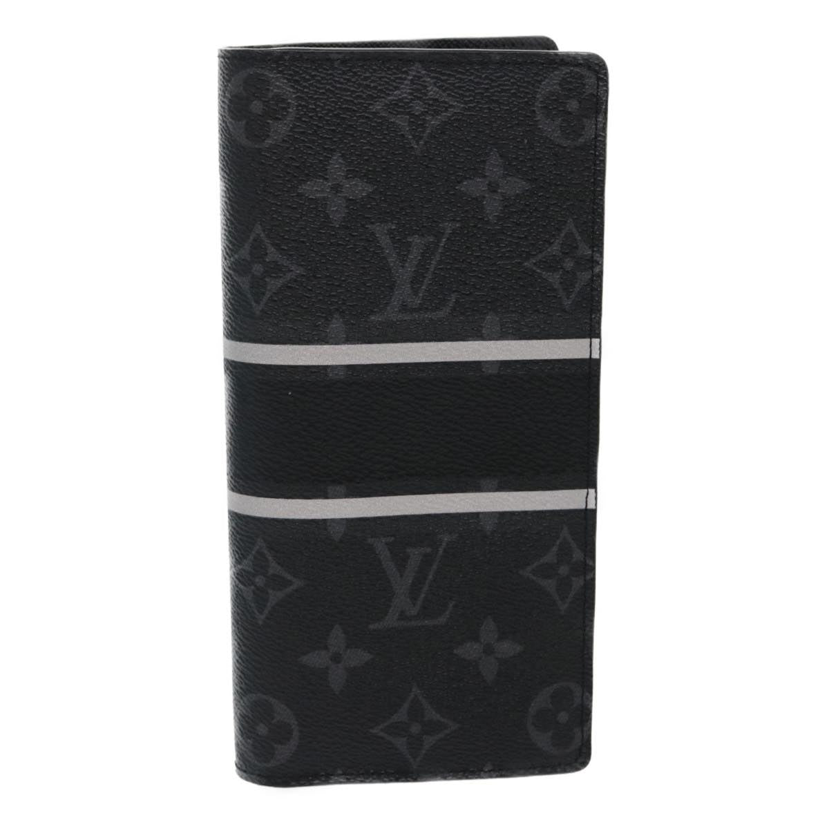 image of LOUIS VUITTON Eclipse Flash Portefeuille Braza Long Wallet M64438 LV Auth ar6842A