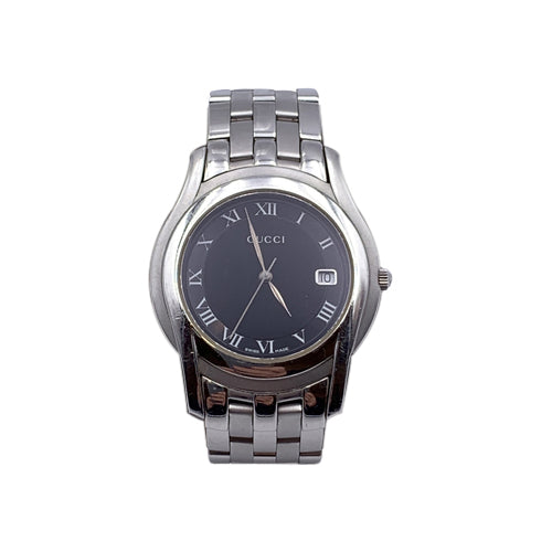 Image of GUCCI Stainless Steel Mod 5500 M Watch Date Indicator Black