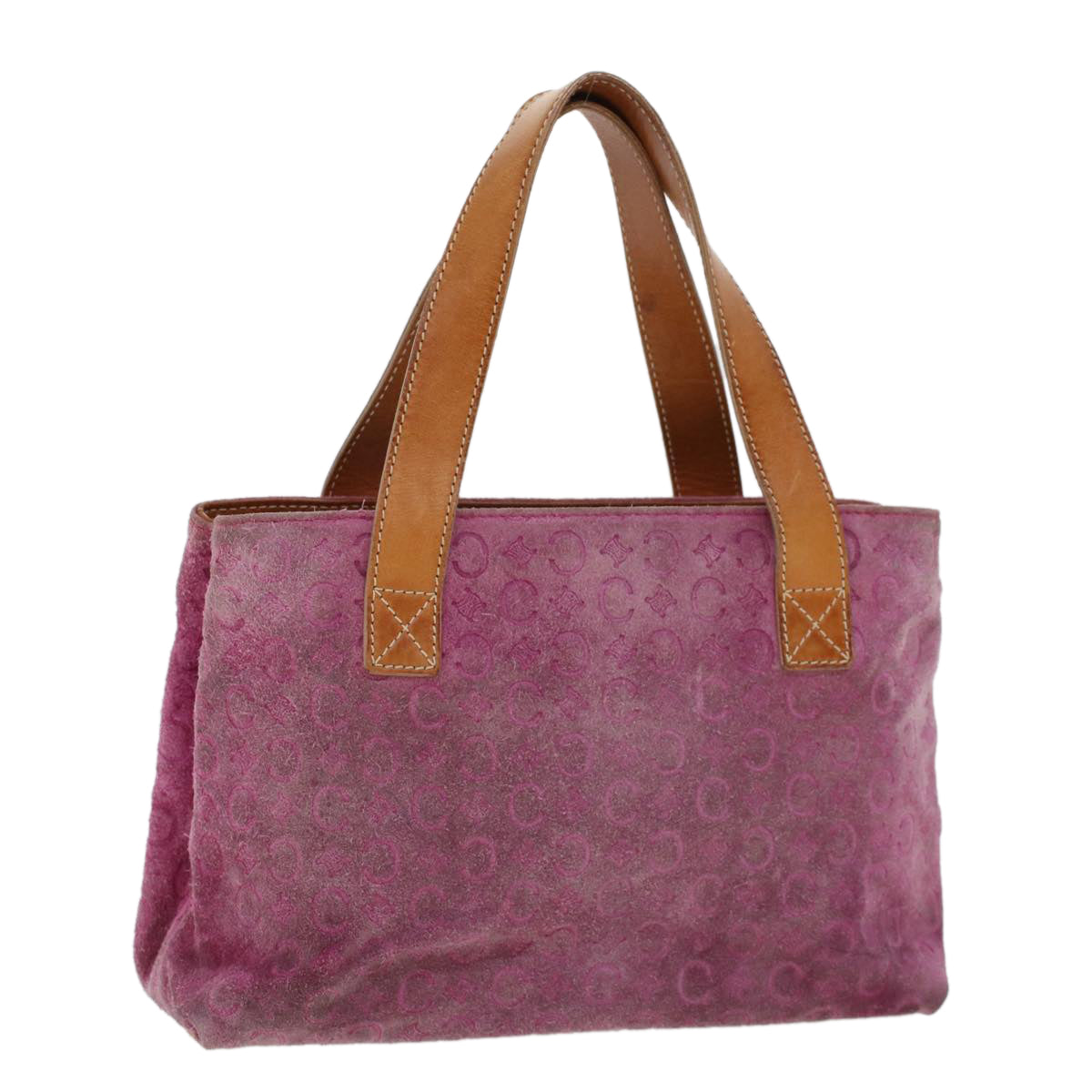 Image of CELINE C Macadam Canvas Hand Bag Pink Auth bs5460