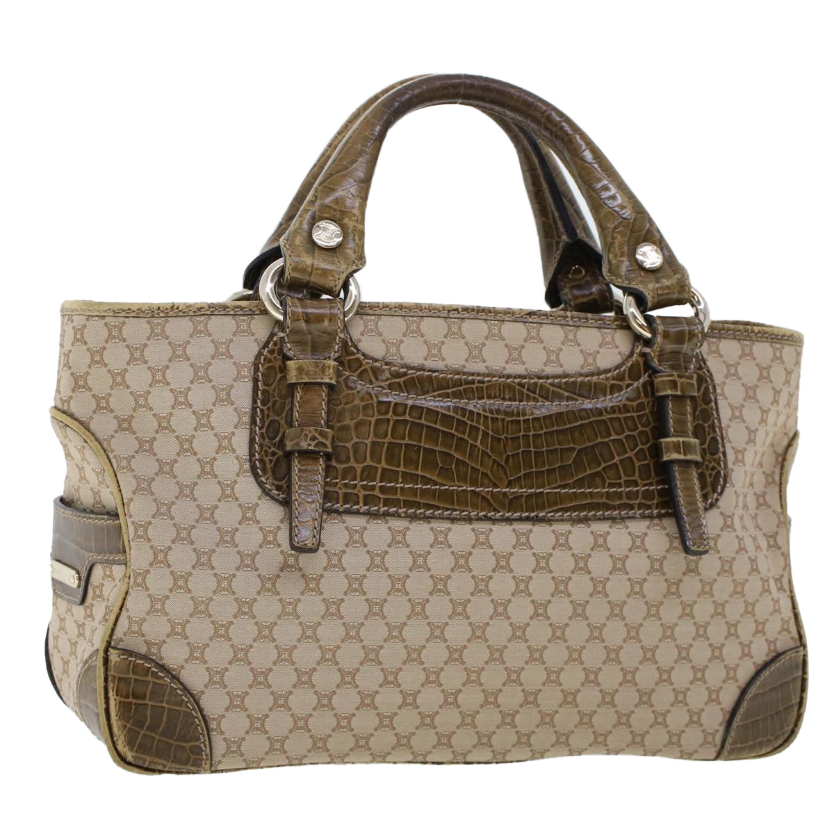 Image of CELINE Macadam Canvas Boogie Bag Hand Bag Beige WC-ST-0068 Auth bs5785