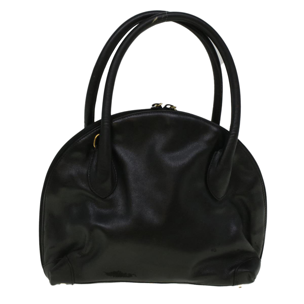 image of GUCCI Hand Bag Leather Black Auth bs9600