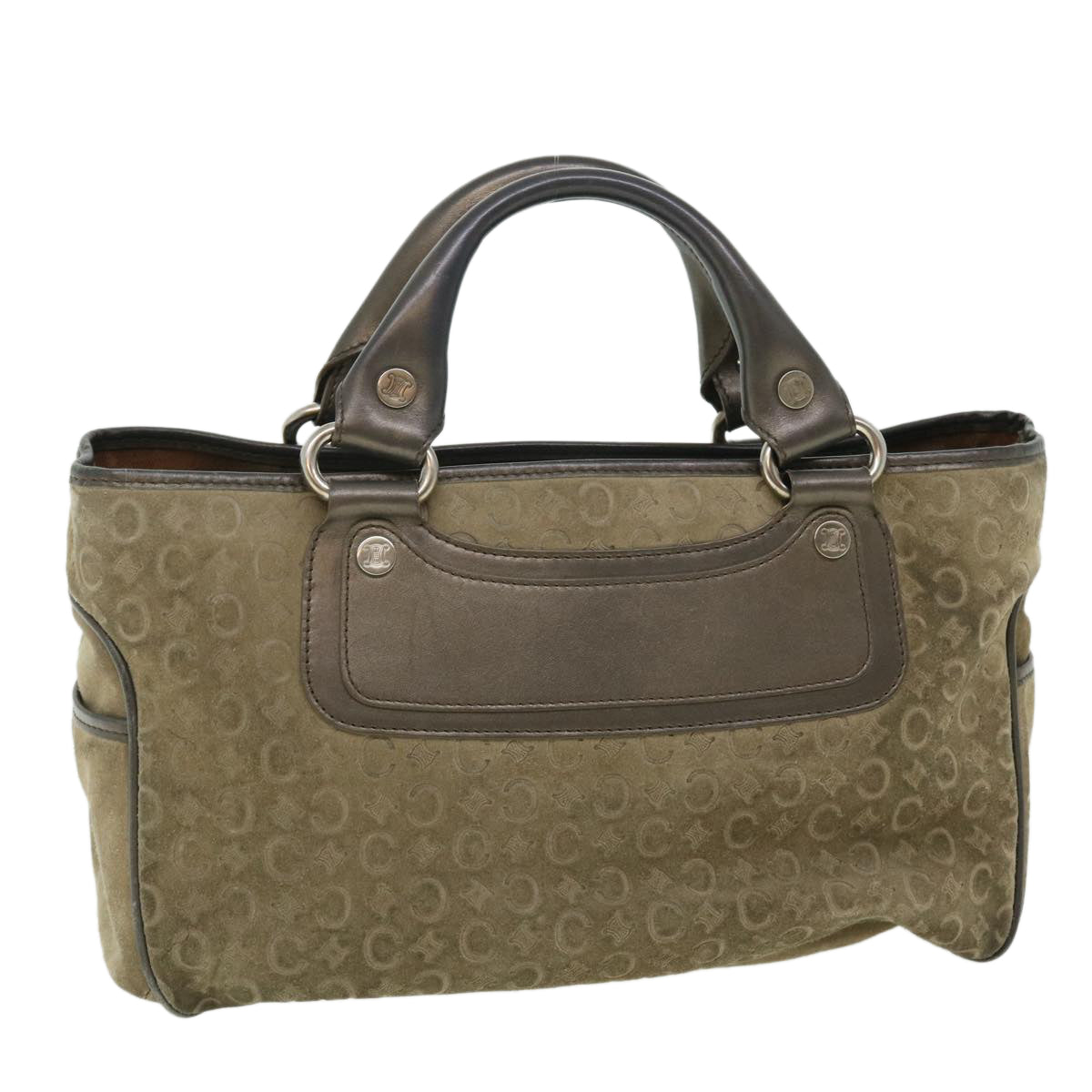 image of CELINE C Macadam Canvas Hand Bag Brown Auth ep1454