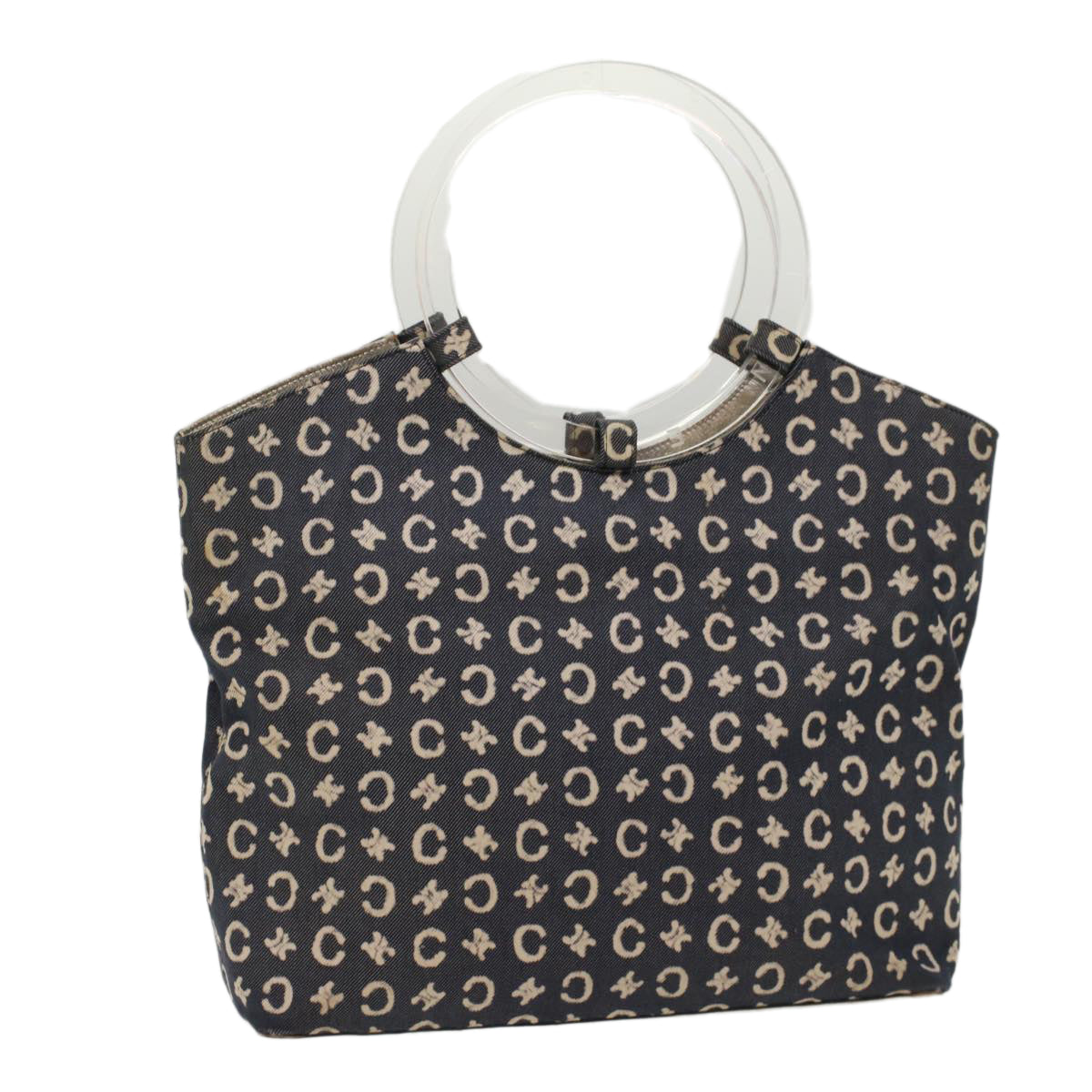 Image of CELINE C Macadam Canvas Hand Bag Navy Auth ep1622