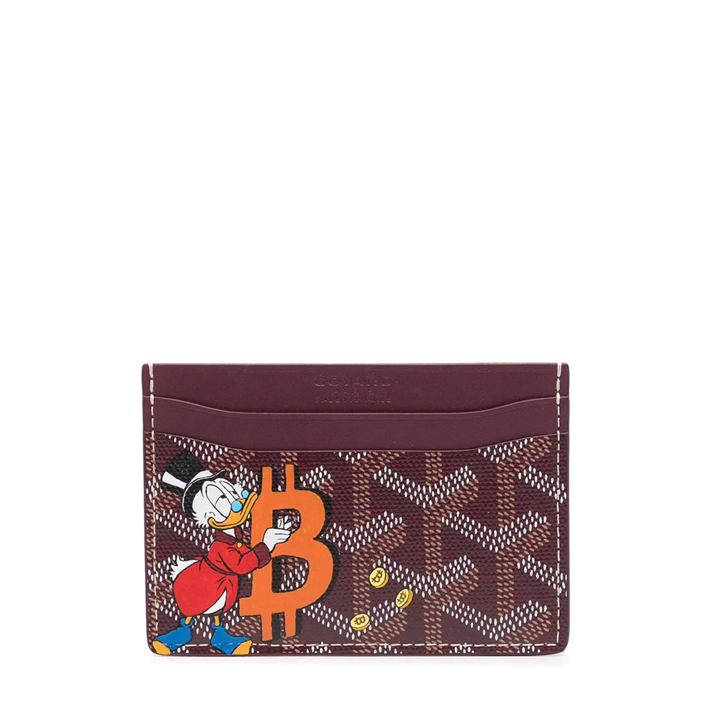 goyard customised saint-sulpice cardholder, burgundy/multithis item has been used and may have some minor flaws. before purchasing, please refer to the images for the exact condition of the item.