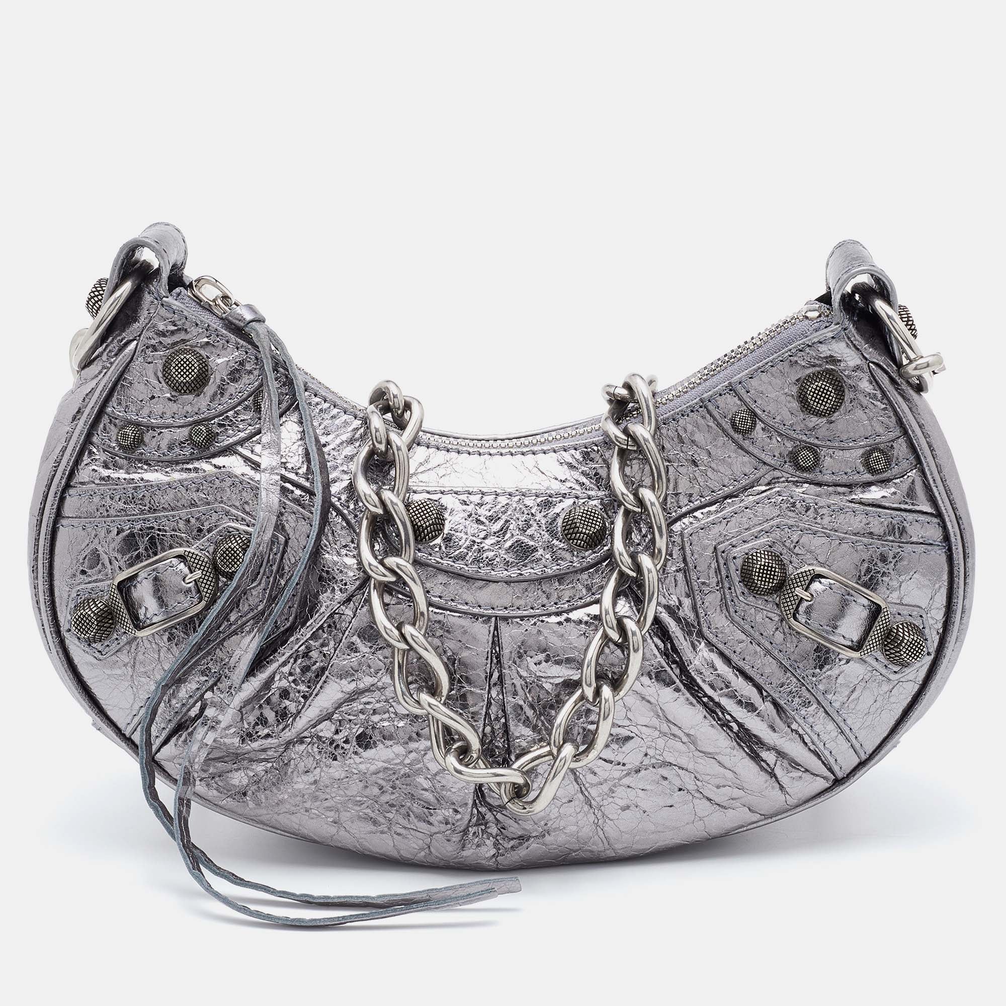 Balenciaga Metallic Classic Silver City Bag Balenciaga  TLC