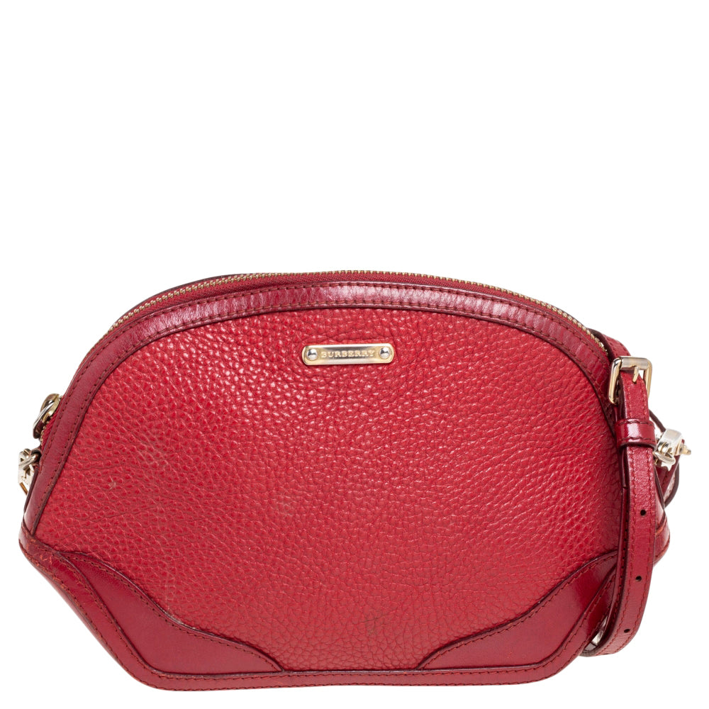 Burberry Red Leather Crossbody Bag