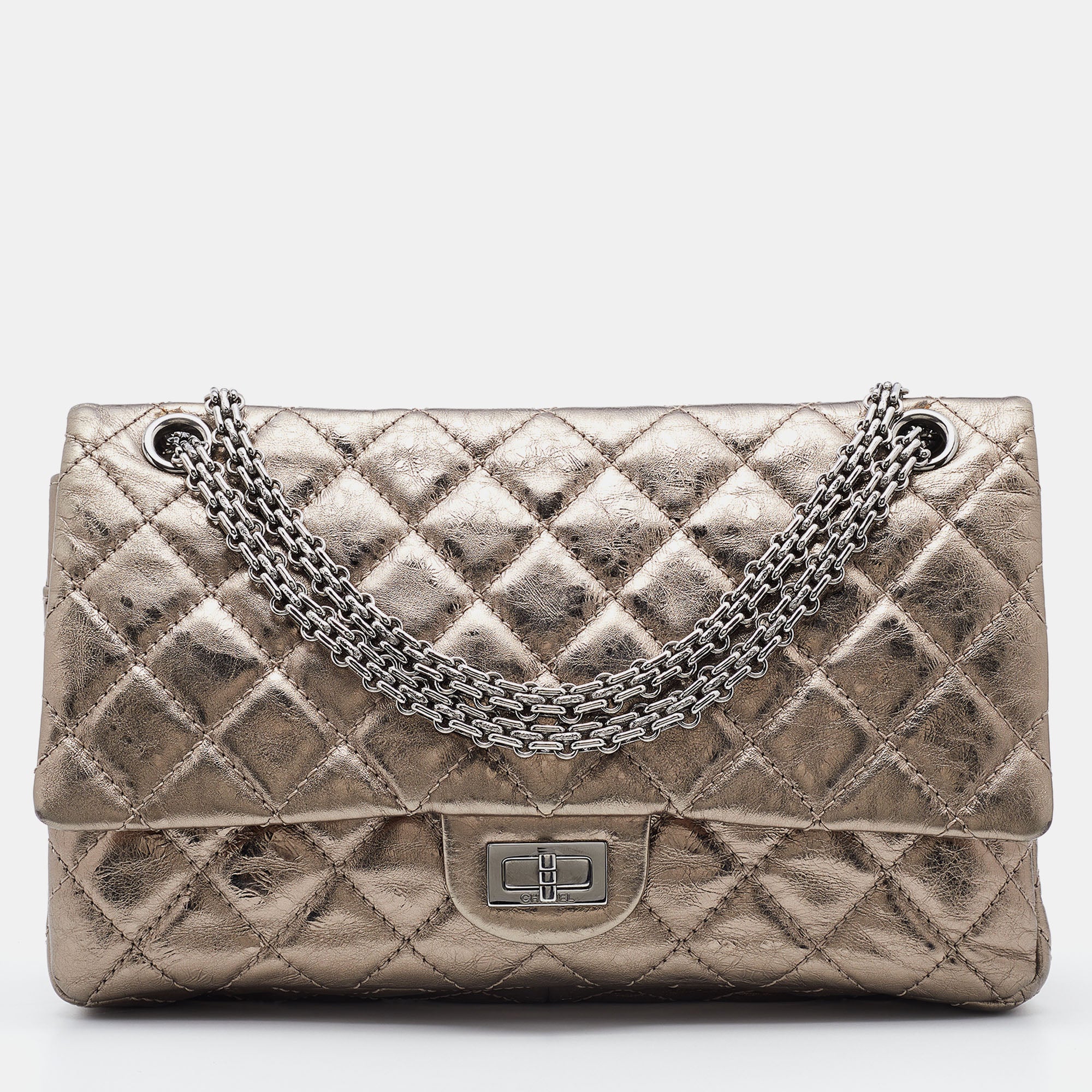 Chanel Metallic Gold Quilted Lambskin Mini Rectangular Classic Flap Black  Hardware 2021 Available For Immediate Sale At Sothebys