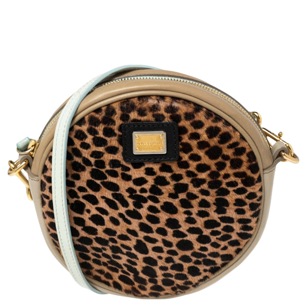 Dolce & Gabbana Multicolor/Leopard Print Calf Hair And Leather Shoulde