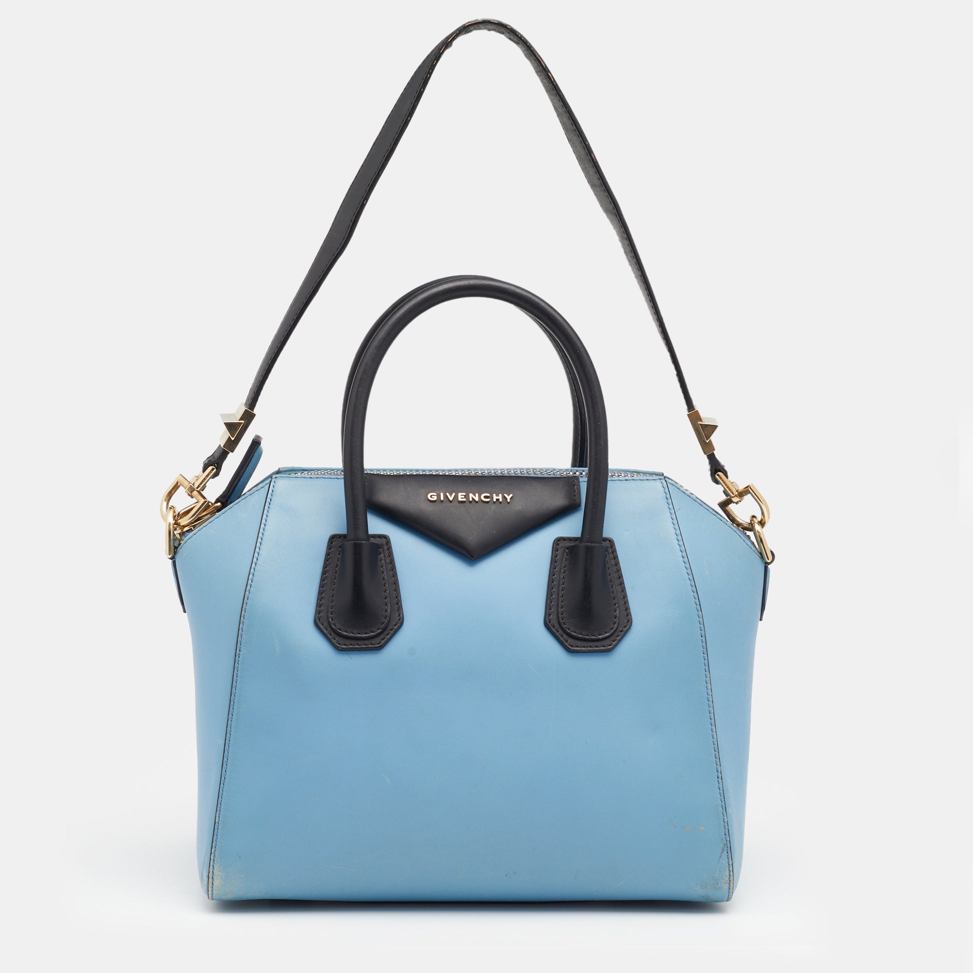 Givenchy Light Blue Leather Small Antigona Satchel