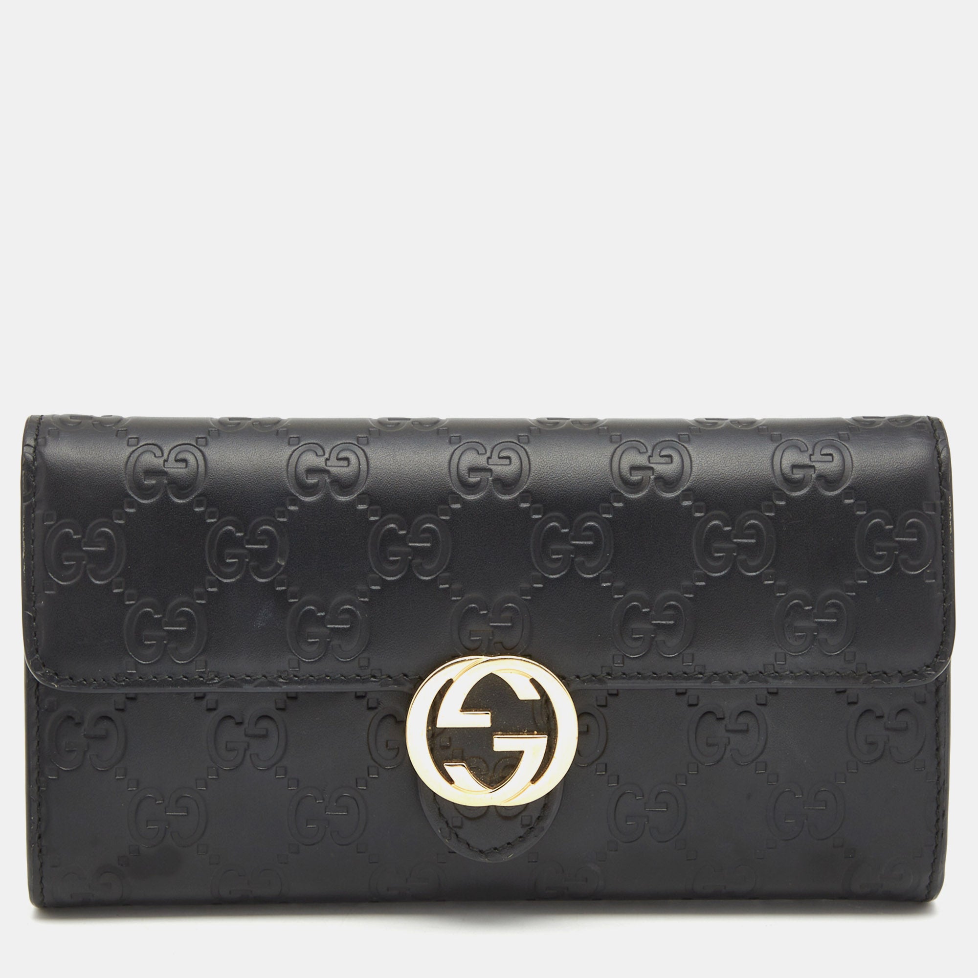 Gucci, Bags, Vintage Gucci 955 Horsebit Black Leather Purse