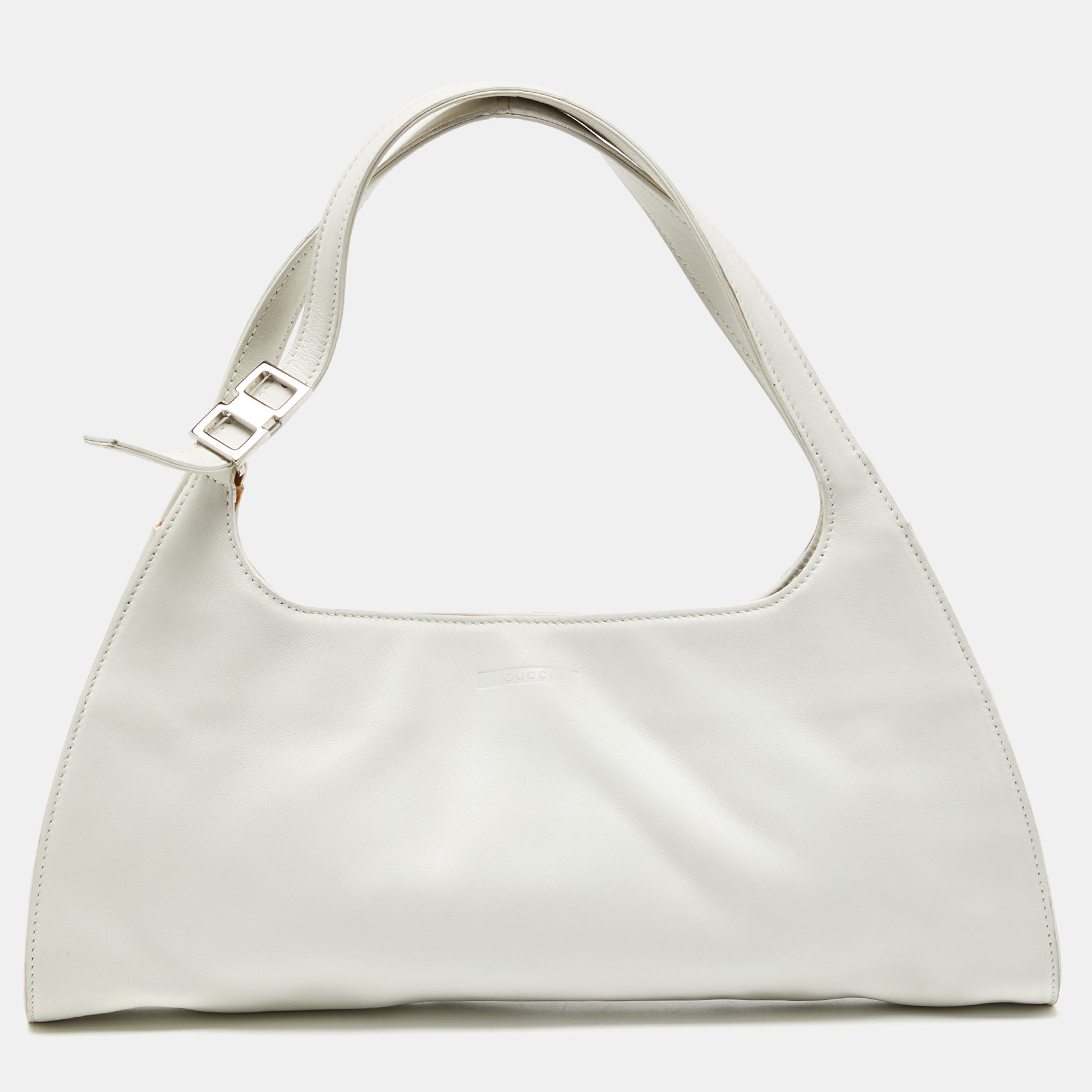 image of GUCCI Off White Leather Hobo