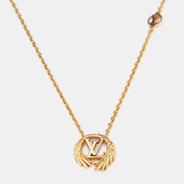 Louis Vuitton LV&ME Love Necklace M62843 Metal Gold Pendant