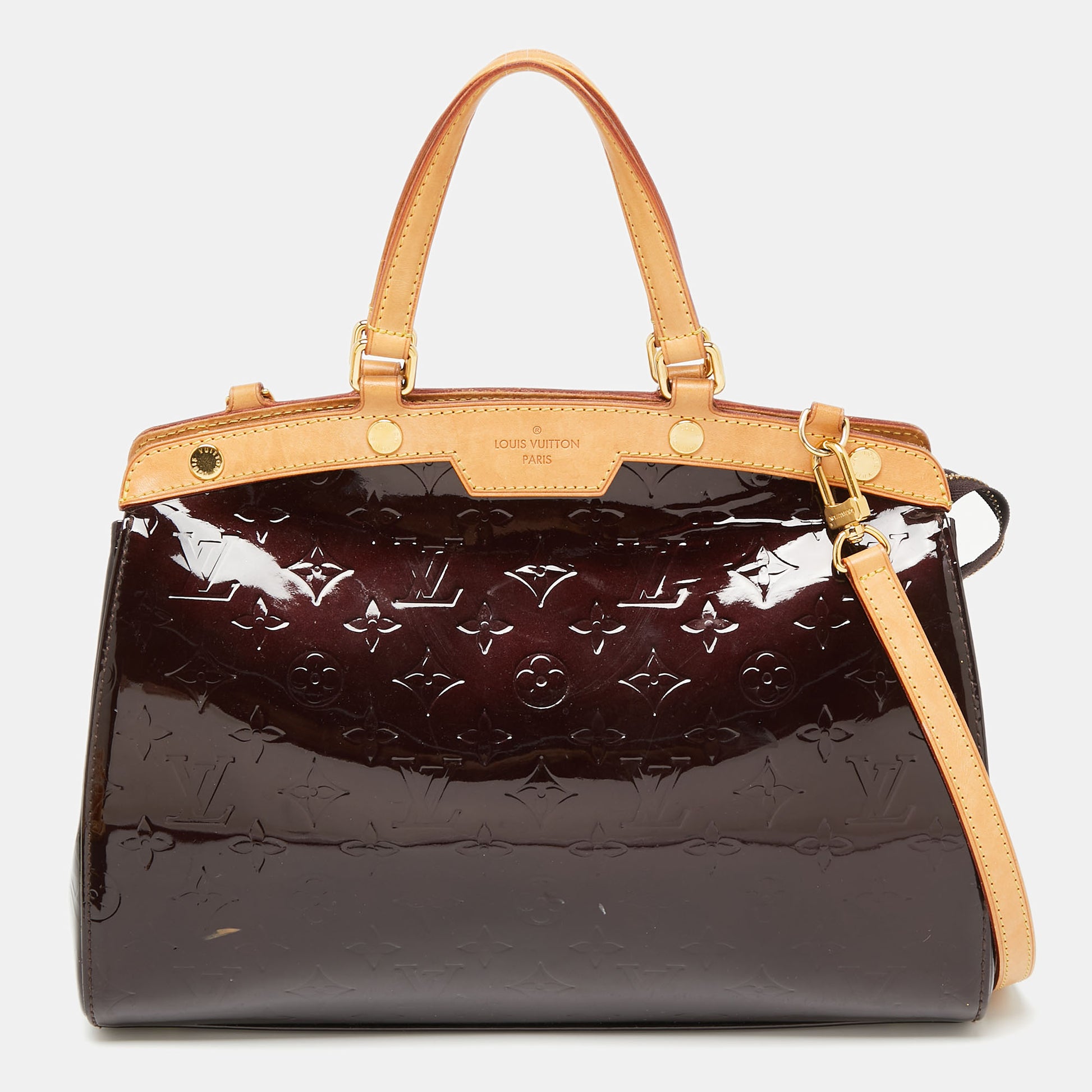 Louis Vuitton Amarante Monogram Vernis Brea GM Bag - Yoogi's Closet