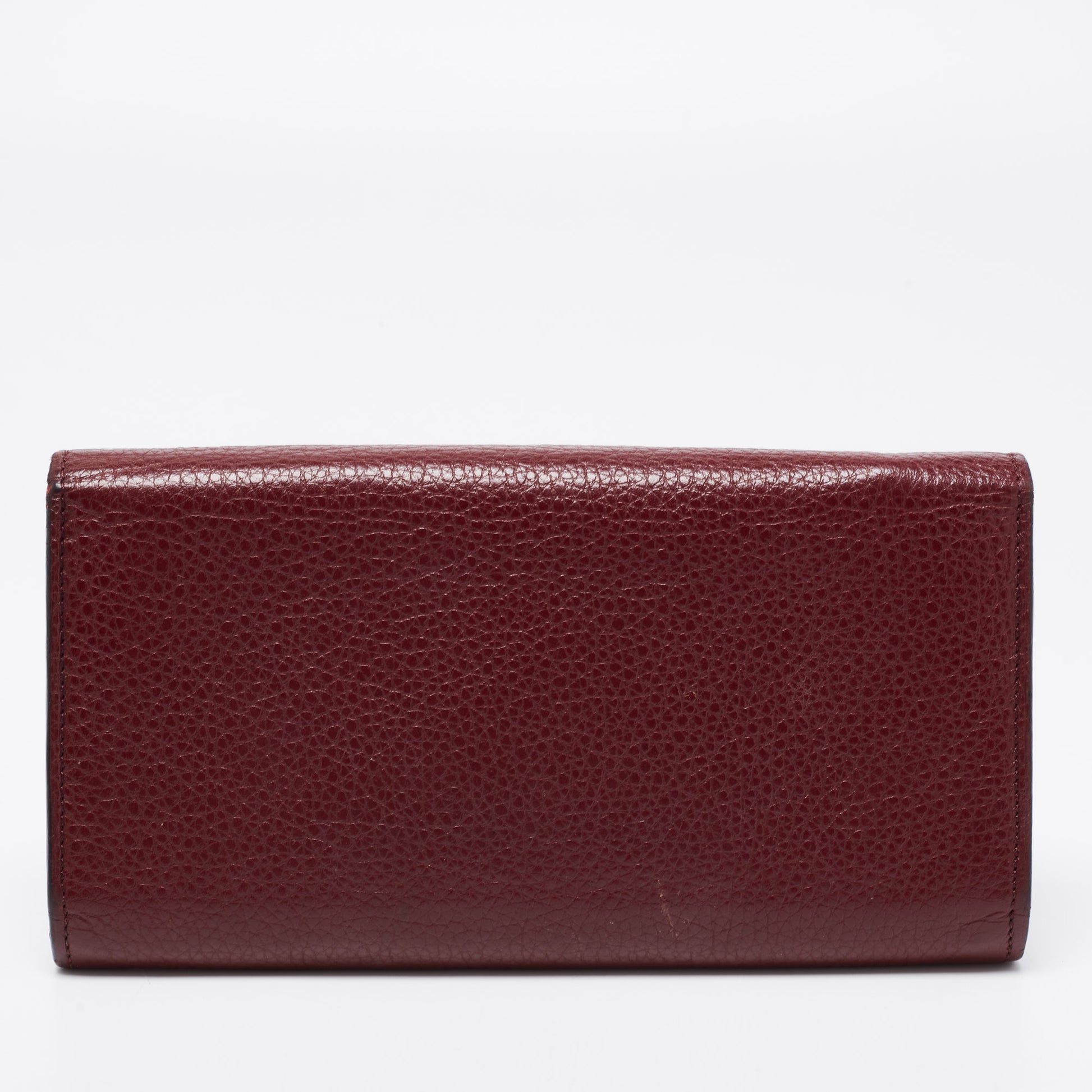 Tom Ford Burgundy Leather Flap Continental Wallet