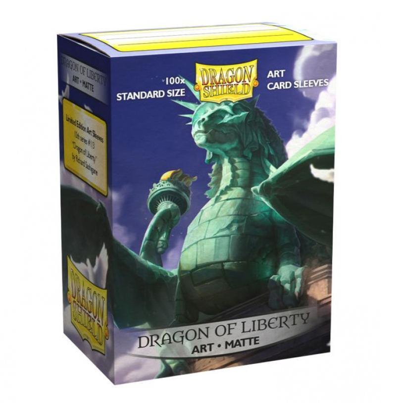 Dragon Shield Sleeve Art Matte Standard Size 100pcs &quot;Dragon Of Liberty&quot;-Dragon Shield-Ace Cards &amp; Collectibles