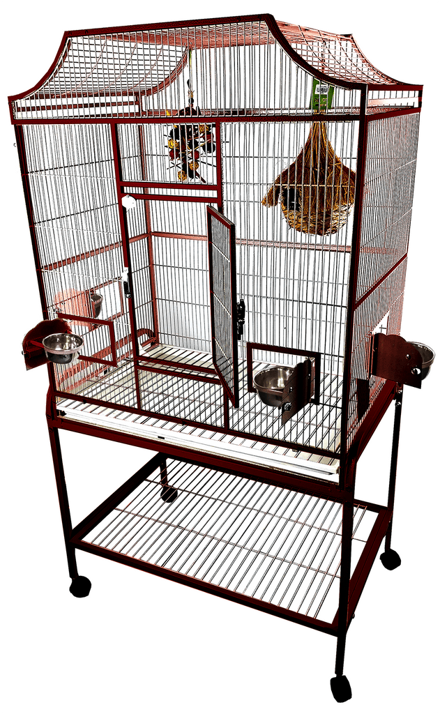 VICTORIAN STYLE OPEN PLAY TOP PARROT BIRD CAGE 14”X18”X26