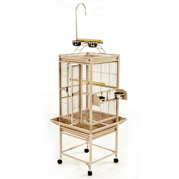 VICTORIAN STYLE OPEN PLAY TOP PARROT BIRD CAGE 14”X18”X26