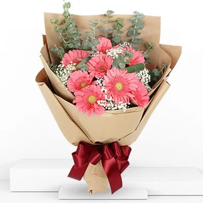 Bouquet of Pink Gerberas. Best Florists Deliver Free. Order Now