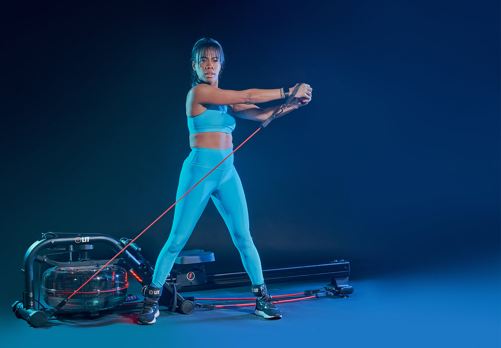 Woman working out on the LIT Strength Machine