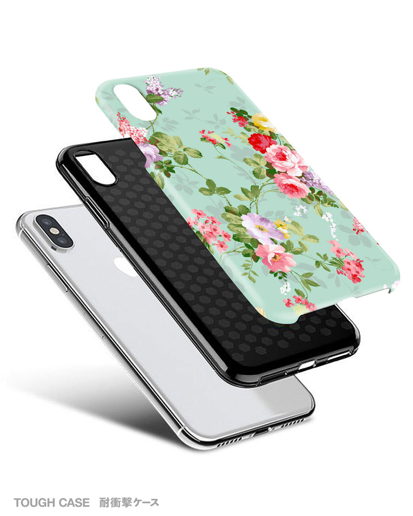 Mint floral iPhone X case, iPhone 7 case, iPhone 7 Plus case S678 ...