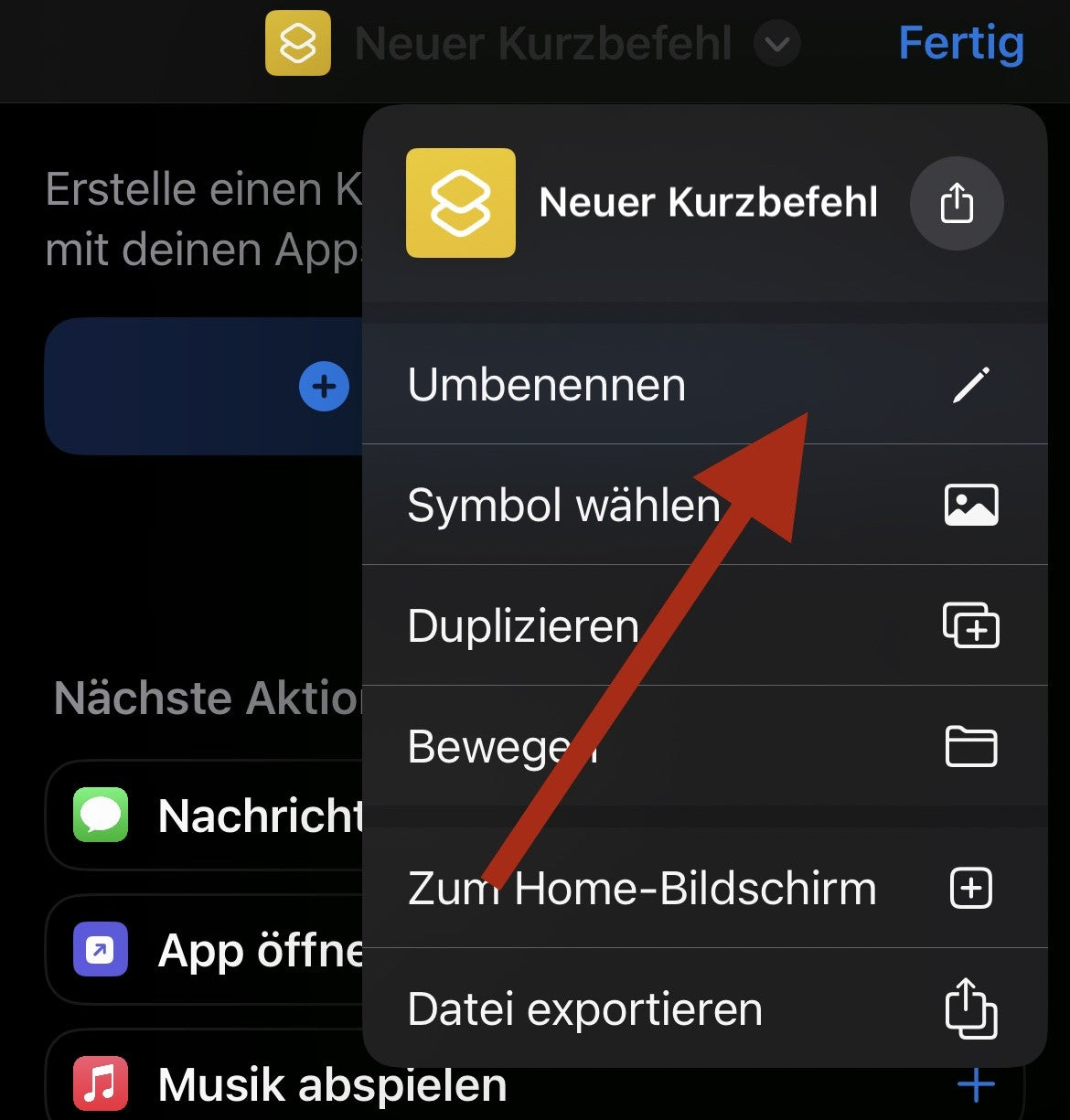 Shortcuts app