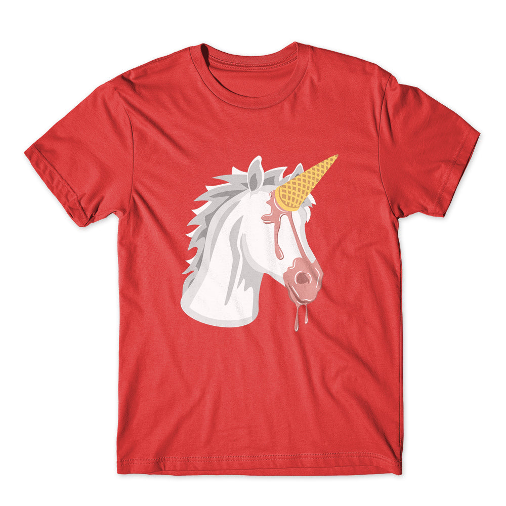 Unicorn Melting Ice Cream T-Shirt 100% Cotton Premium Tee NEW