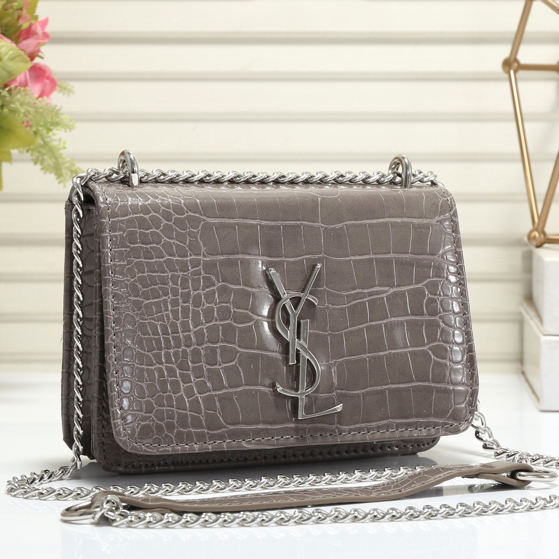 YSL Yves Saint laurent Women Fashion Leather Handbag Crossbody S