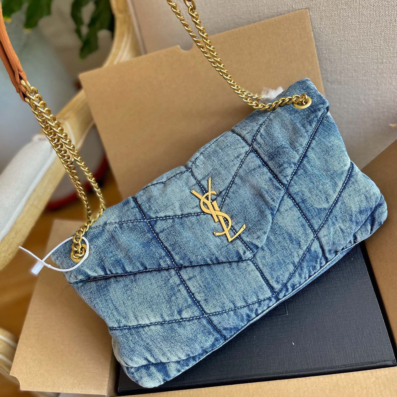 YSL Yves Saint Laurent New Fashion Washed Denim Bag Shoulder Bag