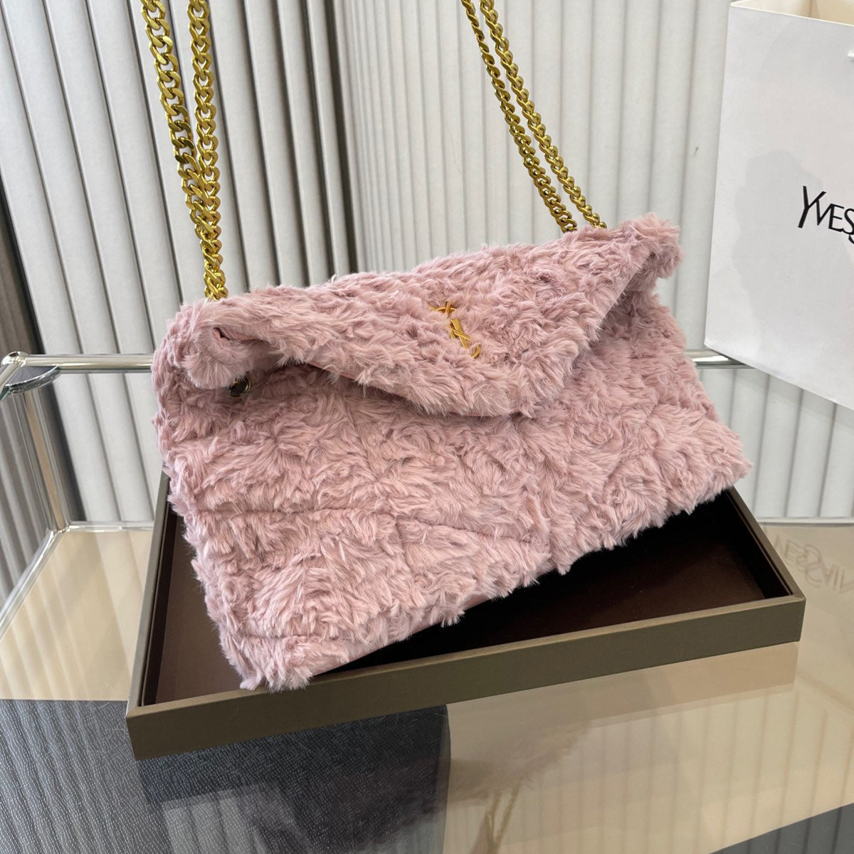 YSL Yves saint Laurent New Fashion Lamb Hair Cloud Bag Shoulder Bag Crossbody Bag