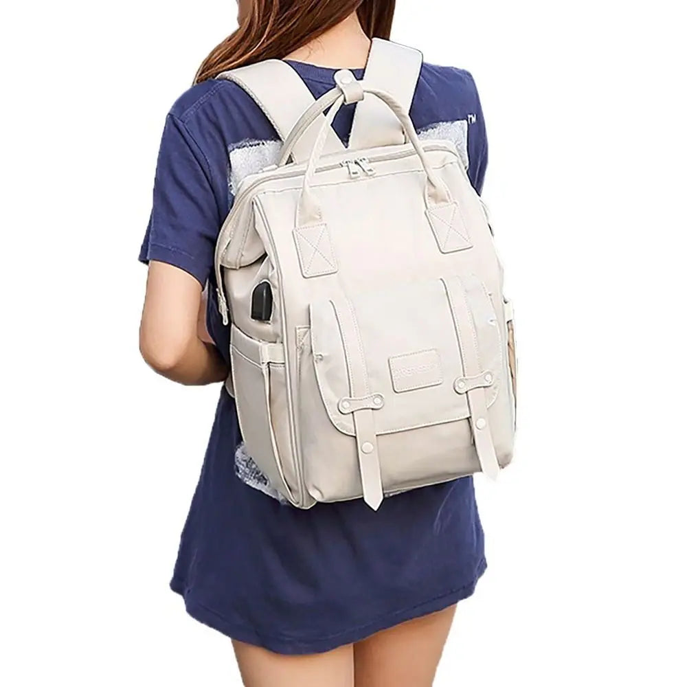 Baby Waterproof Nappy Bag Beige Backpack