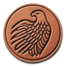Leather patch with eagle design