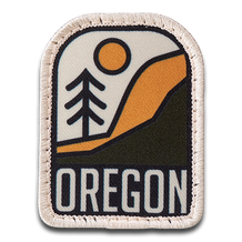 Sublimated patch for hat with Oregon design