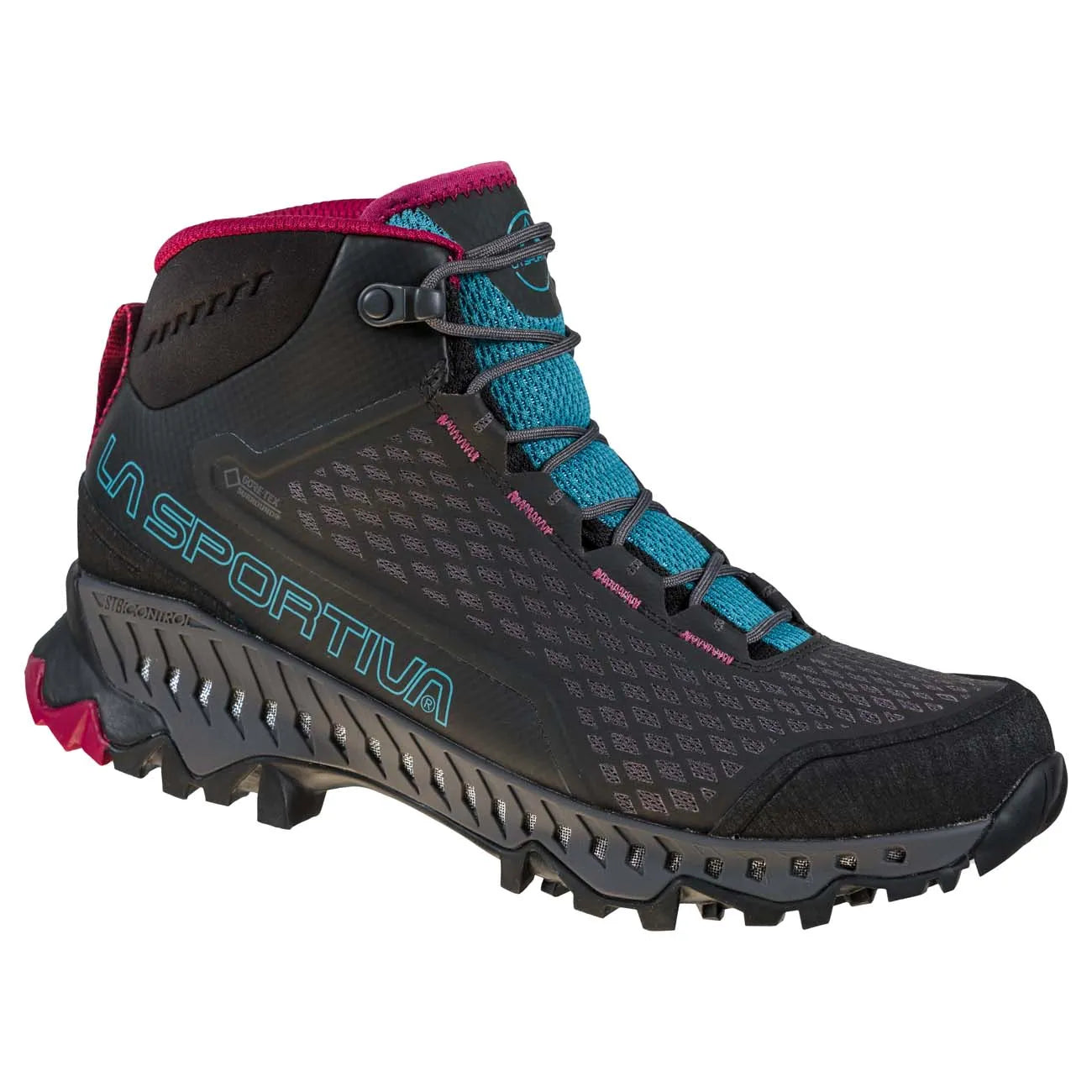 La Sportiva Stream GTX Mid Hiking Boot (Women's) Black / Topaz – Find Your  Feet
