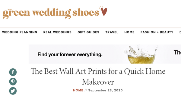 Emberly Art Print in Green Wedding Shoes