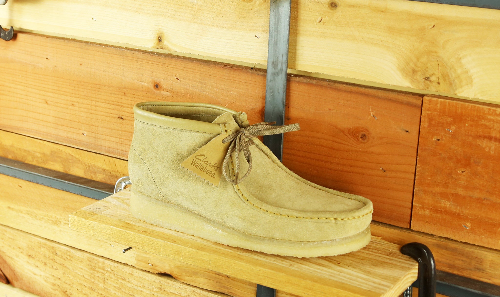 sand suede wallabees