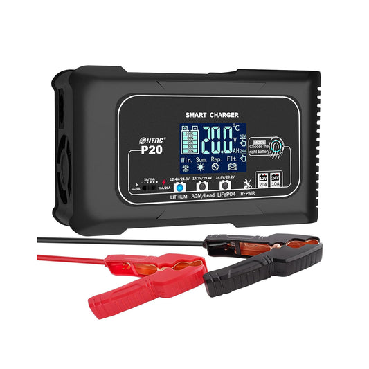 HTRC 35-Amp Smart Charger, Car Battery Charger,Trickle Charger, 12V35A