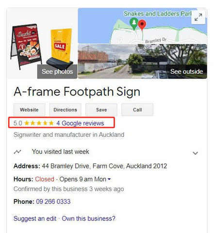 write a review for A-frame Footpath Sign