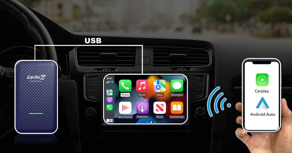 CarLinKit 4.0 Wireless Apple CarPlay/Android Auto Adapter - Nanoshop Repair  and Sales