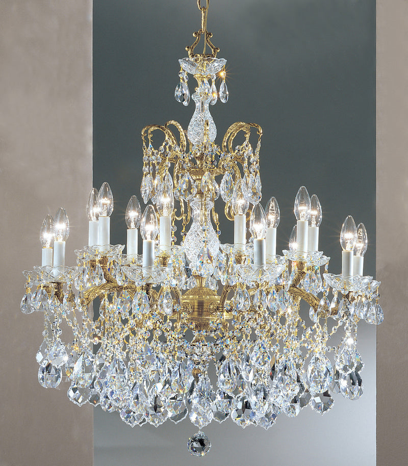 Classic Lighting 5548 OWB S Madrid Imperial Crystal/Cast Brass Chandelier in Olde World Bronze (Imported from Spain)