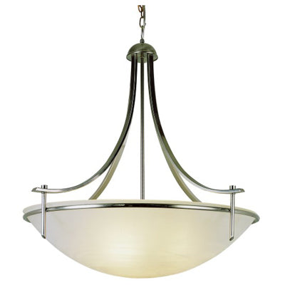 Vitalian Vitalian 30" Brushed Nickel Contemporary Chandelier with Multiple Glass Choices for Shades