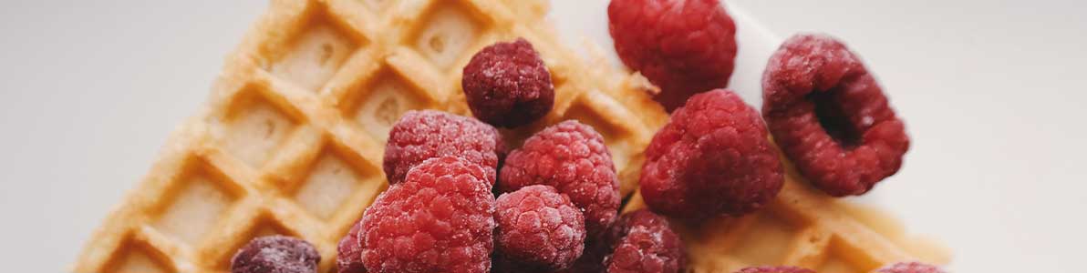 Protein Waffles with fruit