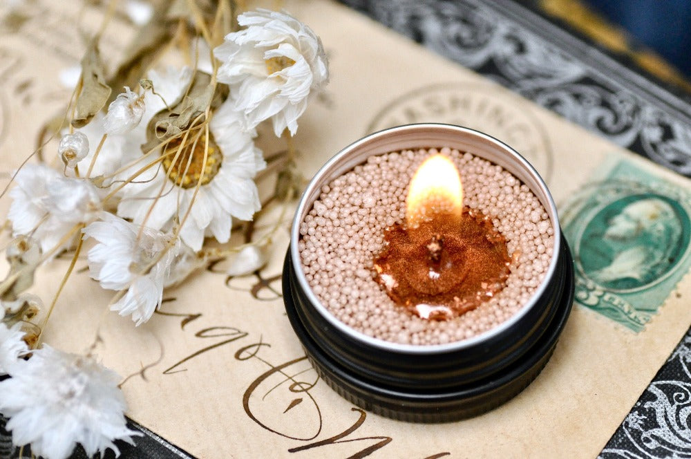 Shimmery Loose Beads Pearled Sand Candle